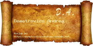 Demetrovics Andrea névjegykártya